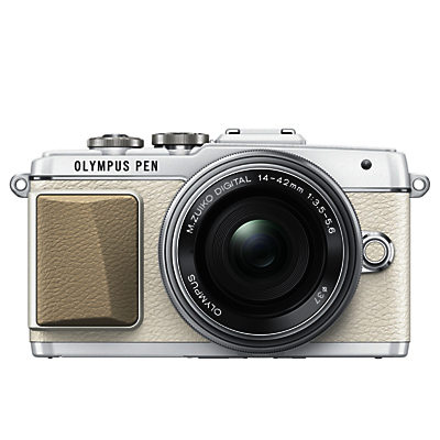 Olympus PEN E-PL7 Compact System Camera with 14-42mm EZ Lens, HD 1080p, 16.1MP, 3  LCD Touch Screen White